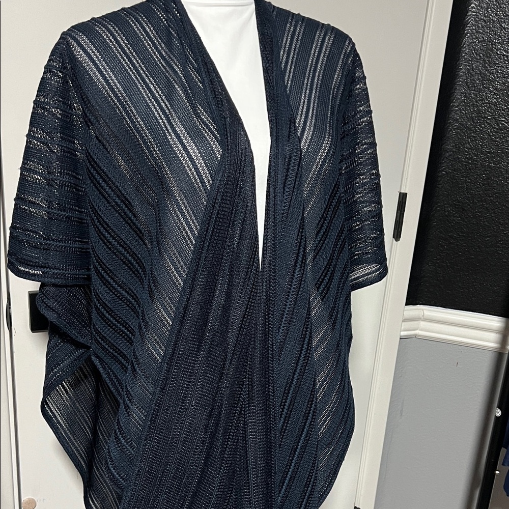 Elegant Navy Blue Women's Wrap